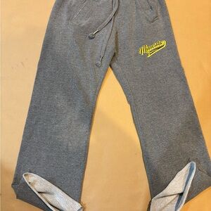 Wide Leg baggy women’s Sweatpants with Yellow Logo Minnesota Gophers